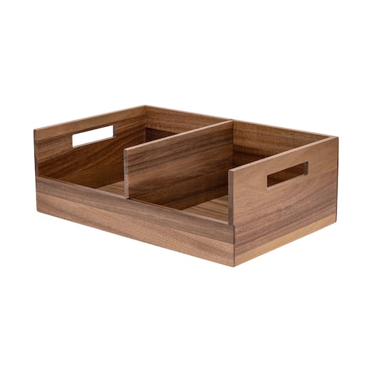 Seville Classics Large Acacia Desktop Organizer
